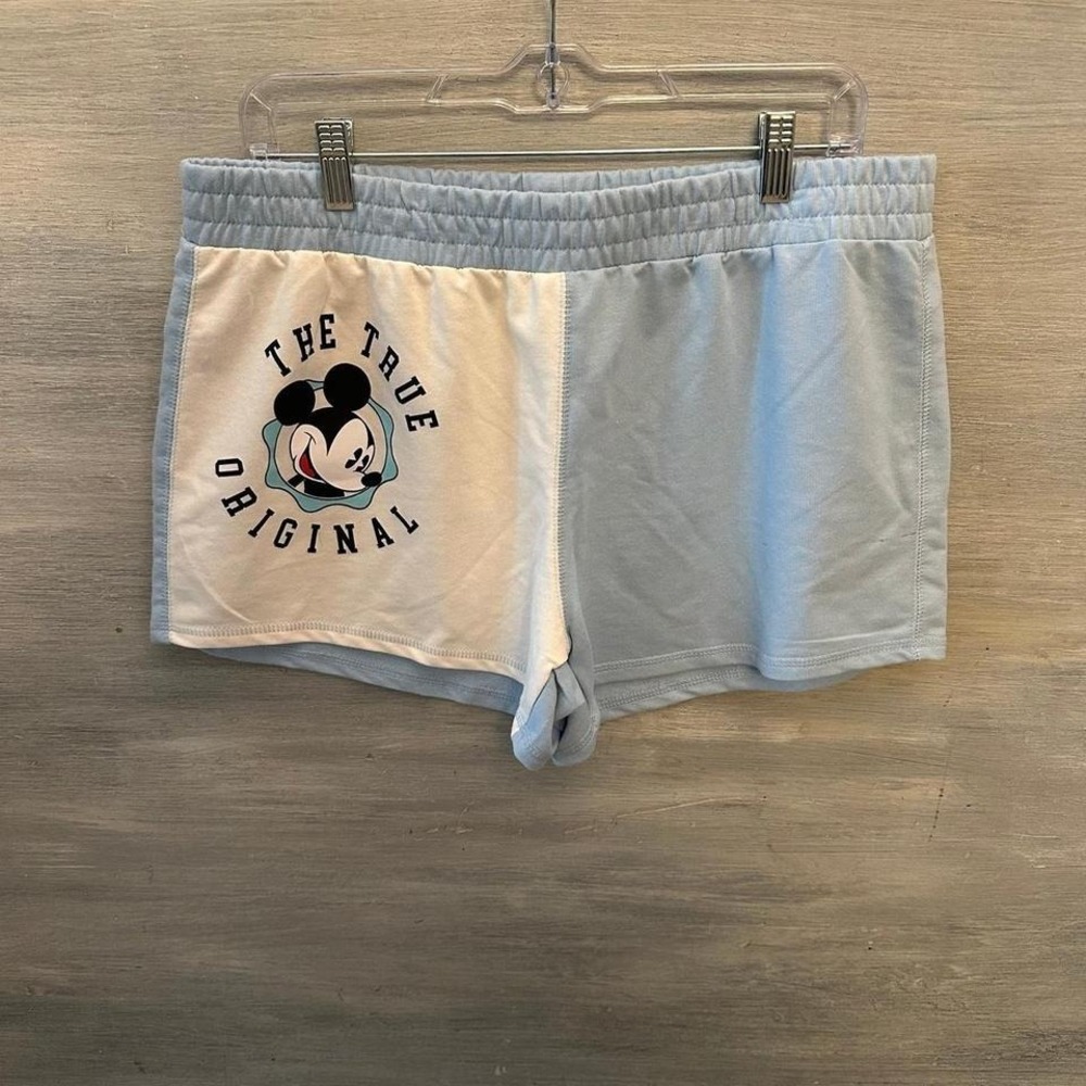 Disney Mickey Mouse Jog Shorts Light Blue XL New without‎ Tags